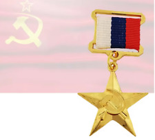 Orden Medaille UDSSR Russland  2. WK  Goldener Stern Held der Arbeit Russland
