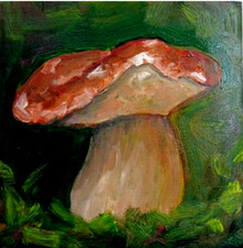 Pilz im Wald Öl Gemälde