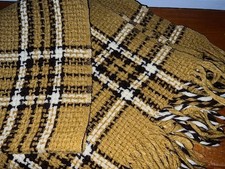 DDR Wolldecke Wohndecke Baumwolle 140x160cm Fransen 8cm Plaid