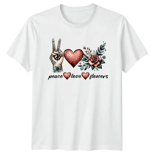 Peace love blumen damen - love,
