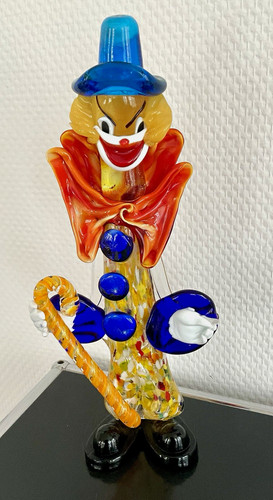 Clown murano glas - clown,