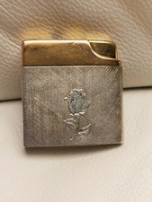 Feuerzeug Silber Match, Vergoldet 10m