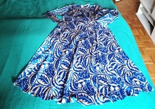 Zara Maxi Kleid XL Blau Weiß