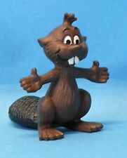 YAKARI 1.Serie : BIBER LINDENBAUM Variante dunkelbraun Derib Schleich 1983