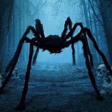 200CM Halloween Riesen Spinne Tarantula Plüsch Schwarz Haarige Spinne Dekoration