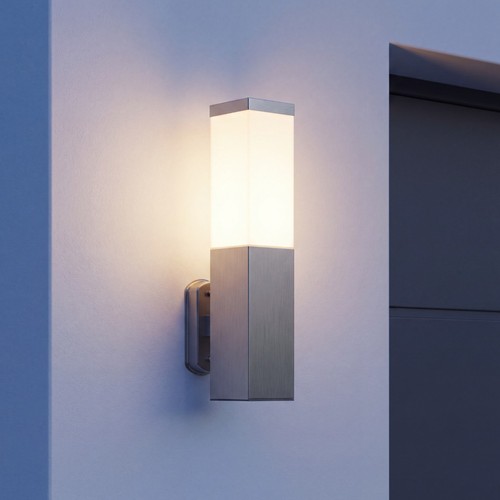 Eckige außenlampe edelstahl - eckige,
