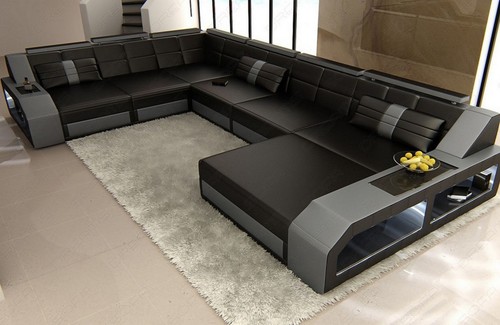 Ledercouch wohnlandschaft sofa - ledercouch,