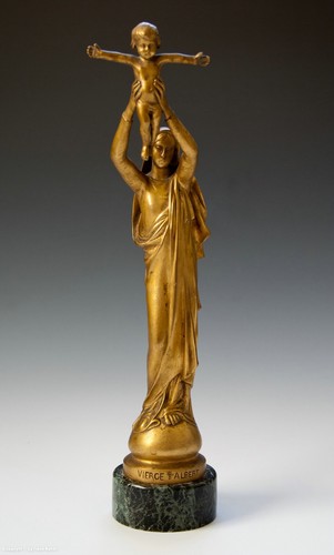 Bronzefigur maria mit kind - bronzefigur,
