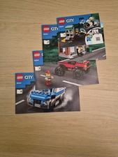 Lego ® City Set 60245 Raubüberfall mit dem Monster-Truck  alle 4  Bauanleitungen