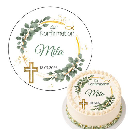 Tortenaufleger konfirmation - tortenaufleger,