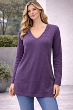 Strickpullover Gr. 52/54 Lila