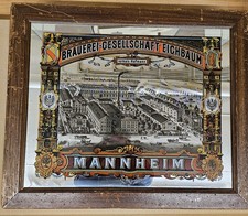 Spiegel mit der alten Brauerei Gesellschaft Eichbaum Mannheim