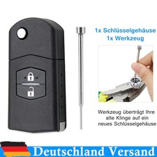 2 Tasten Klapp Schlüssel Gehäuse + Werkzeug Für Mazda 2 3 5 6 Funk Fernbedienung