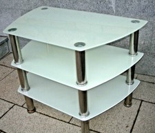 TV-HiFi-Rack  Fernseh-Fonotisch   Multimedia-Tisch  Glas / Metall