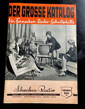 Originaler Katalog - Schwaben Radio Stuttgart Fernseher Radio Schallplatten 60er