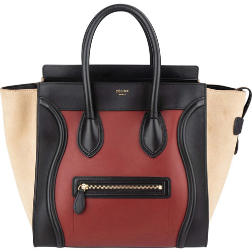 Celine suede bicolor leather - celine,