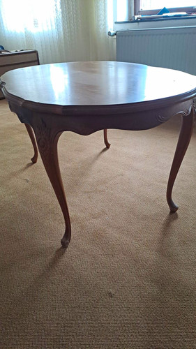 Runder vintage holztisch - runder,