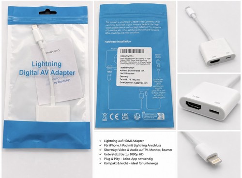 Lightning auf hdmi - hdmi, adapter