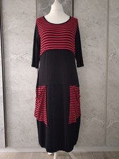 CLASSICS&MORE Jersey- MaxiKLEID 44/46 STRETCH BallonKLEID GummizugSAUM O-Shape