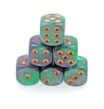 6 RPG Würfel W6 16 mm Emerald