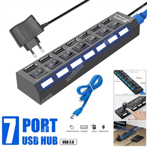 Port usb hub mit - 7, 3.0