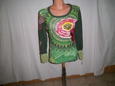 Toller Desigual-Pulli  in Grün- bunt in M  aus  Cotton Maße achten