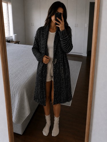Langer strickcardigan m - langer,