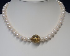 Wechselschließe Kugel aus grünem Bernstein