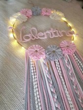 Traumfänger mit Namen und LED,Geburt,Taufe,kinderzimmer