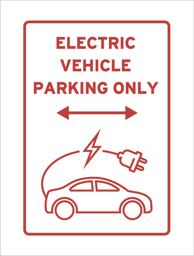 Elektroauto parkplatz nur - parkplatz, auto