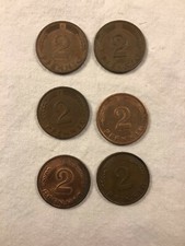 Deutsche Mark DM 6 x 2 Pfennig