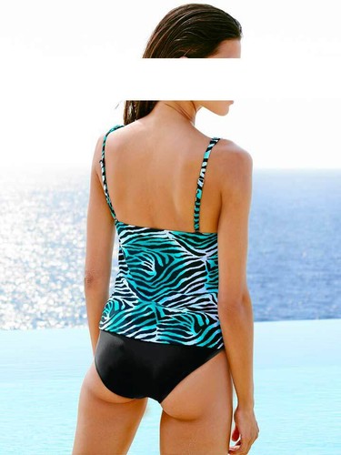 Tankini schwarz türkis weiß - tankini, schwarz-türkis-weiß