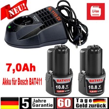 2x 7.0Ah 10.8V/12V Li-ion Akku Für Bosch GSR GOP GOS GSA GMF BAT411 & Ladegerät