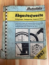Autodata 1987 ++ Abgastestwerte ++ PKW und Transporter ab 1974