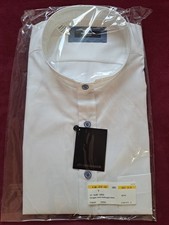 Walbusch, weiß, Herrenhemd, kurzarm, Stehkragen, sehr schöne Knöpfe, Gr 43 / 44