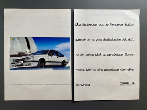 1984 opel monza gse - 1984, 3.0i