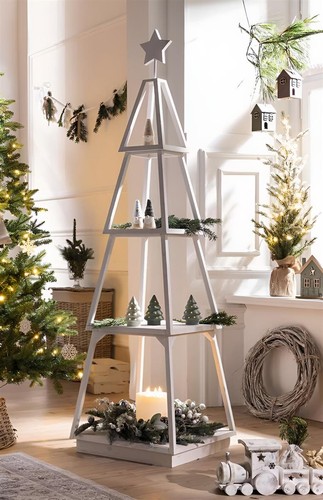 Holz regal pyramide dekotanne - pyramide,
