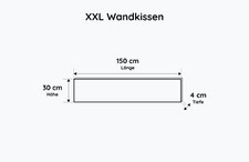 XXL Wandkissen Wildlederoptik