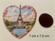 Acryl 2D Flach Magnet Paris France Frankreich Herz Kühlschrankmagnet Souvenir