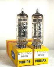Neu Matched Pair E182CC 7119 Röhren Philips Miniwatt SQ Qualität D-Getter