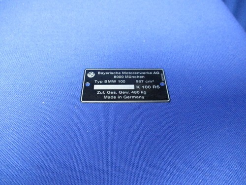 Bmw typenschild k100rs - bmw,