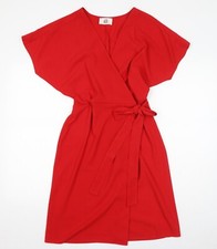 Ride damen wickelkleid rot - damen,