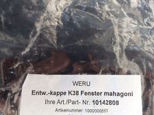 10 St. Wasserschlitzkappen Entwässerungskappen für Weru Fenster Mahagoni