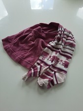 Strumpfhose. Strick Gr. 104/110 rosa Ringel blickdicht neuwertig 