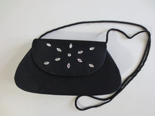 Daniel Ray Bags Handtasche Abendtasche Satin Glasteine schwarz wie neu /60