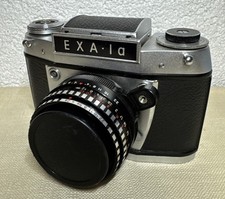 Fotoapparat EXA 1a Pentacon Dresden mit Objektif Domiplan Meyer  Görlitz 2,8/50 