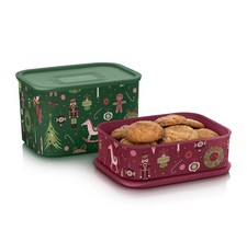 Tupperware Baseline Duo Xmas - Quadro Set Weihnachten 500 ml + 1,3 L Keks Dose