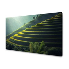 Leinwand-Bilder Natur Landschaft mit landwirtschaftlichen Feldern 40x30-120x80