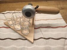 Schnapskelle mit 6 Schnapsgläsern und Klingel, Holz - Stammtisch- Männertag