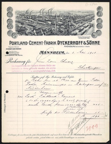Rechnung mannheim 1913 - rechnung,